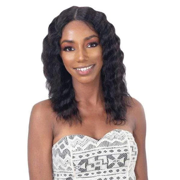 real person hair ring vintage-Shake N Go Girlfriend 100% Virgin Human Hair Lace Frontal Wig - DEEP WAVER 16"