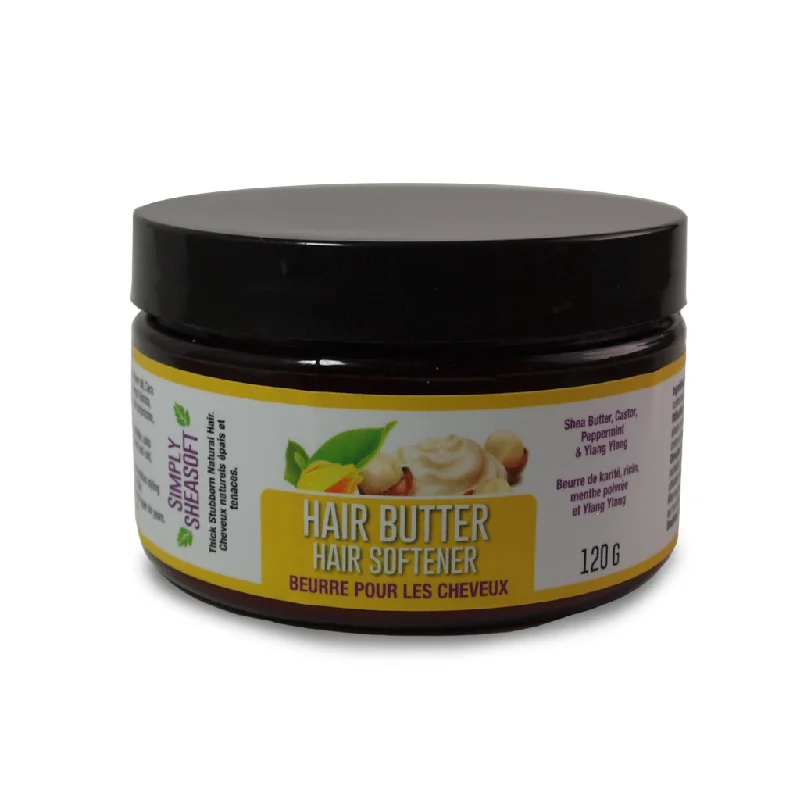 Hair polishing cream-Hair Butter-  Shea, Castor - Peppermint Ylang Ylang