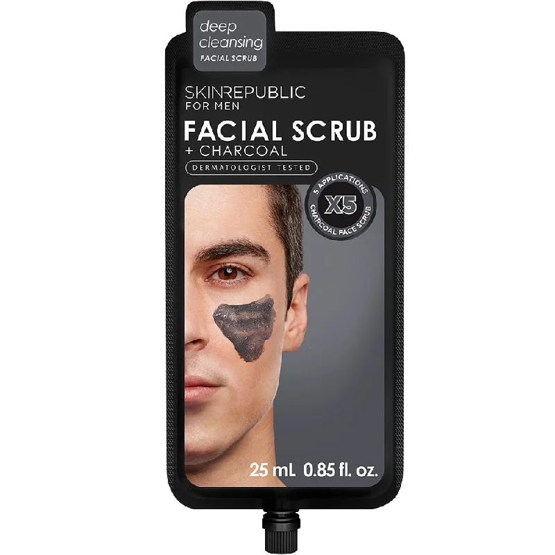 Hair thickener-Skin Republic Mens Charcoal Facial Scrub