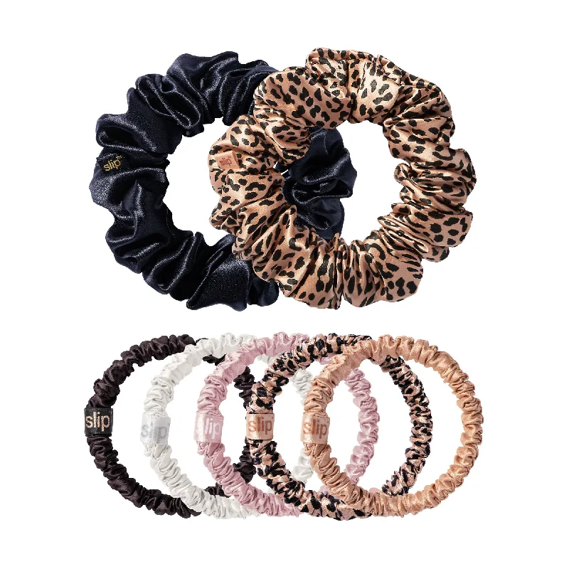 Hair moisturizer-Pure Silk Scrunchies Pixie Super Set