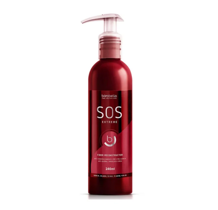 Hair care for frizzy hair-SOS Extreme Anti Hair Rubber Fiber Reconstruction Anti Loss 240ml - Borabella