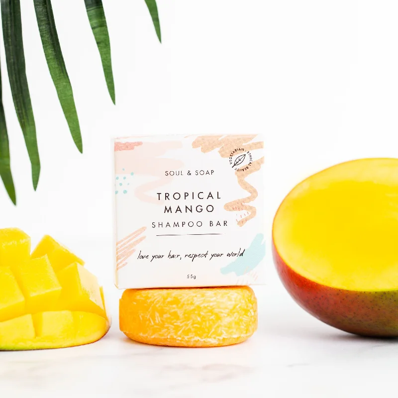 Hair growth serum-Soul & Soap - Tropical Mango Solid Shampoo Bar