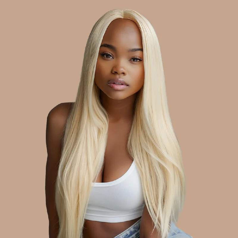 real person hair ring father-Straight 613 HD Full Frontal Wig 13*4 100% Human Hair