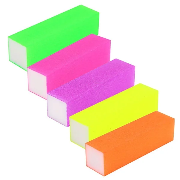 Bleach powder-The Edge Neon Sanding Blocks Pack of 5 Mix Colours