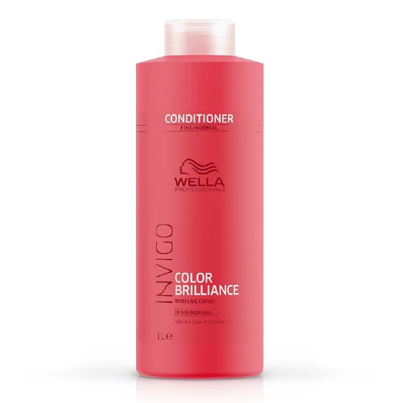 Hair care products for repair-Wella Invigo Brilliance Conditioner Fine 1000ml