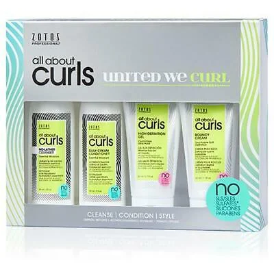 Zotos Professional All About Curls Starter Kit - Nourish Define Defrizz Curly Hair